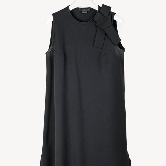 Marie Saint Pierre Black Neoprene Bow Mini Dress - Picture 1 of 9